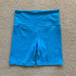 ATHLETA Ultra High Rise Elation 7” Short Size Small Blue Biker Fitted VEUC